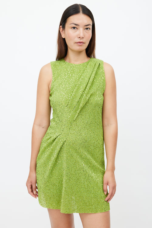 Stine Goya Lime Green Glitter Louiza Dress