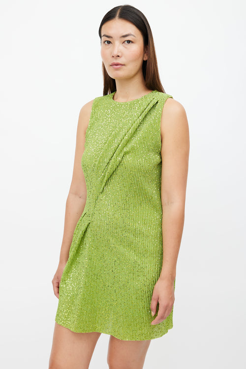 Stine Goya Lime Green Glitter Louiza Dress