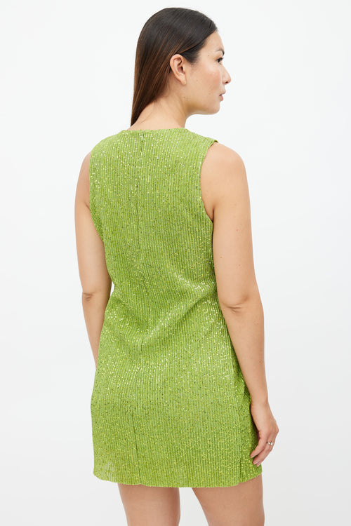 Stine Goya Lime Green Glitter Louiza Dress