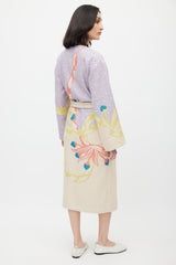 Stine Goya Purple Multicolour Knit Coat
