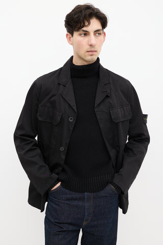 Stone Island Black Cargo Pocket Jacket