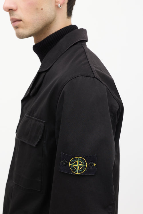 Stone Island Black Cargo Pocket Jacket