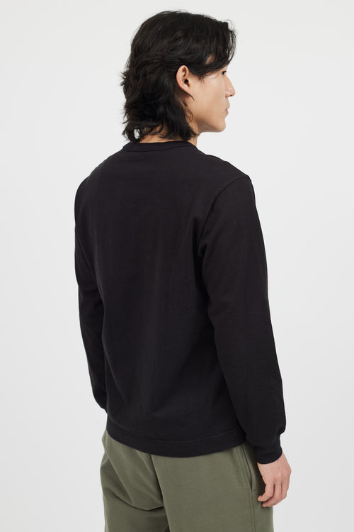 Stone Island Black Long Sleeve Patch Sweater