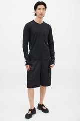 Stone Island Black One Pocket Long Sleeve Top