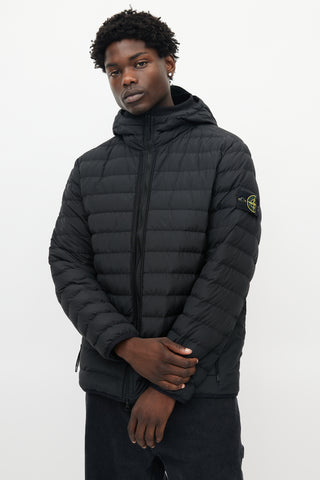 Stone Island Black Quilted Down Jacket