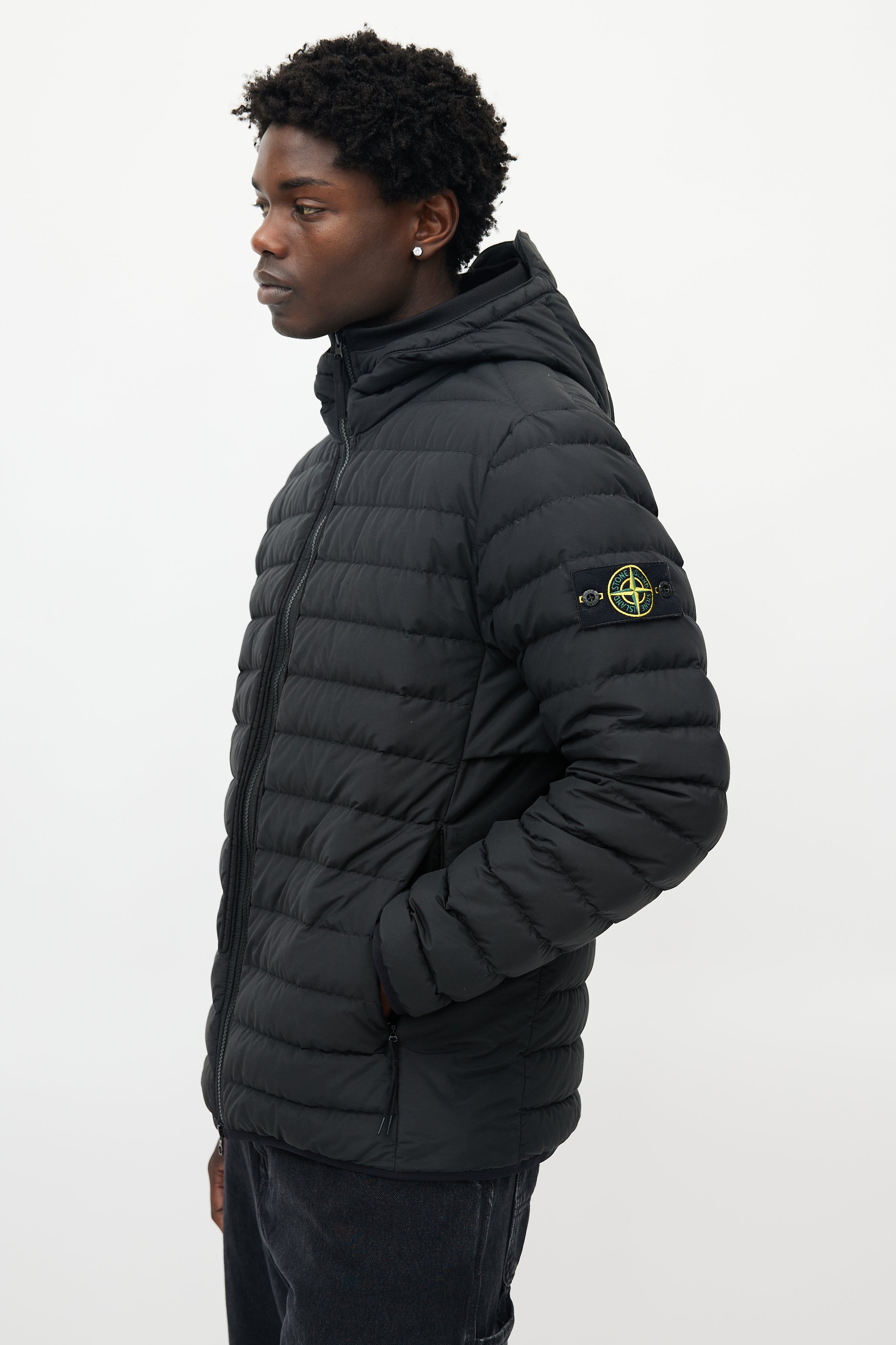 Stone Island // Black Quilted Down Jacket – VSP Consignment