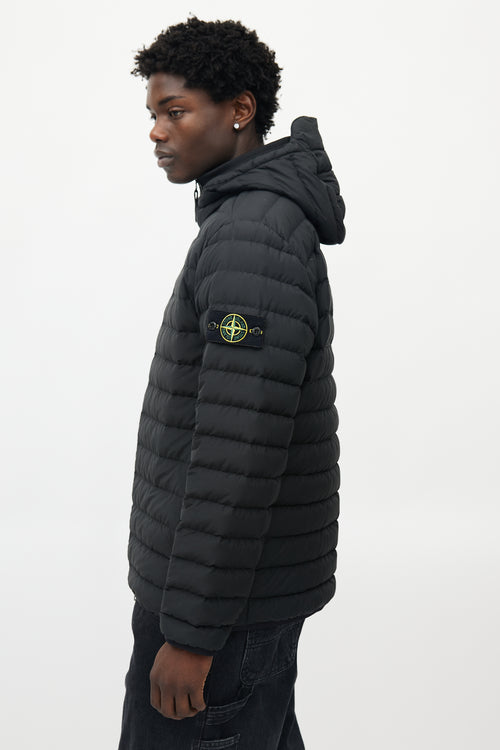 Stone Island Black Quilted Down Jacket