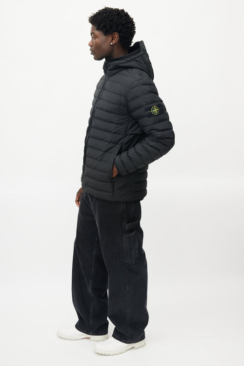 Stone Island Black Quilted Down Jacket