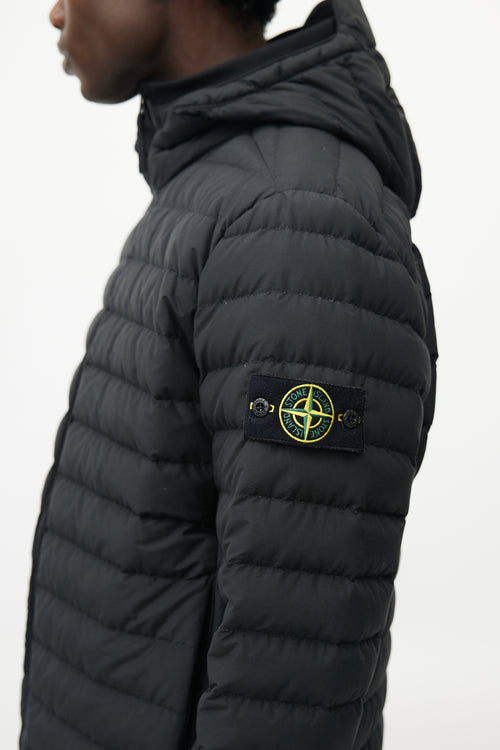 Stone Island Black Quilted Down Jacket