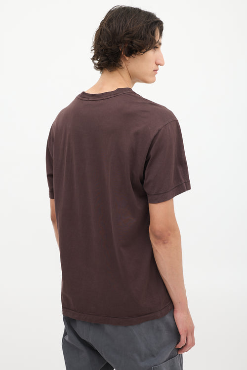 Stone Island Brown Logo Patch T-Shirt