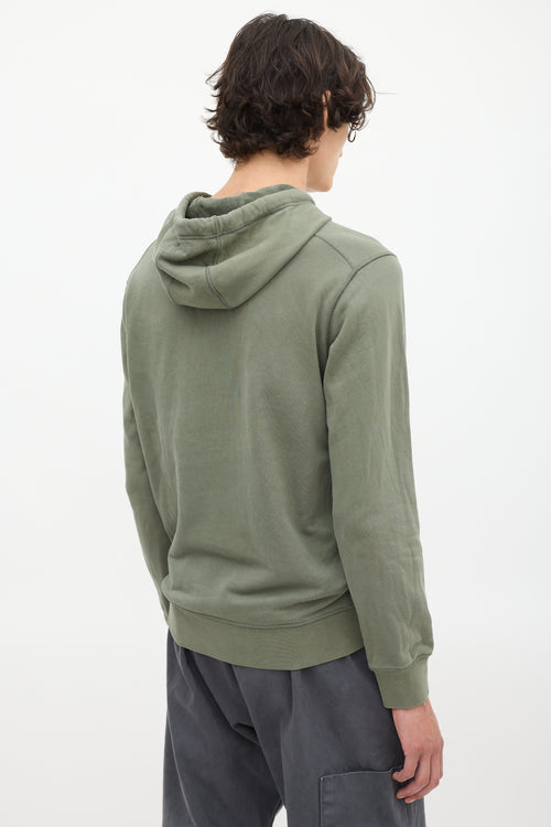 Stone Island Sage Green Logo Patch Hoodie