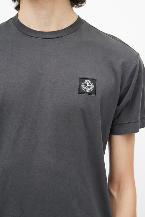 Stone Island Grey Logo Patch T-Shirt
