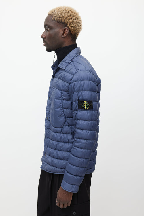 Stone Island Navy Quilted Down Jacket