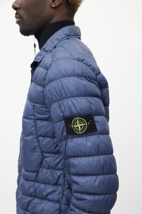 Stone Island Navy Quilted Down Jacket