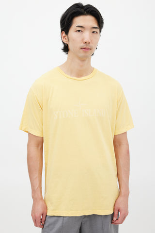 Stone Island Yellow Logo T-Shirt