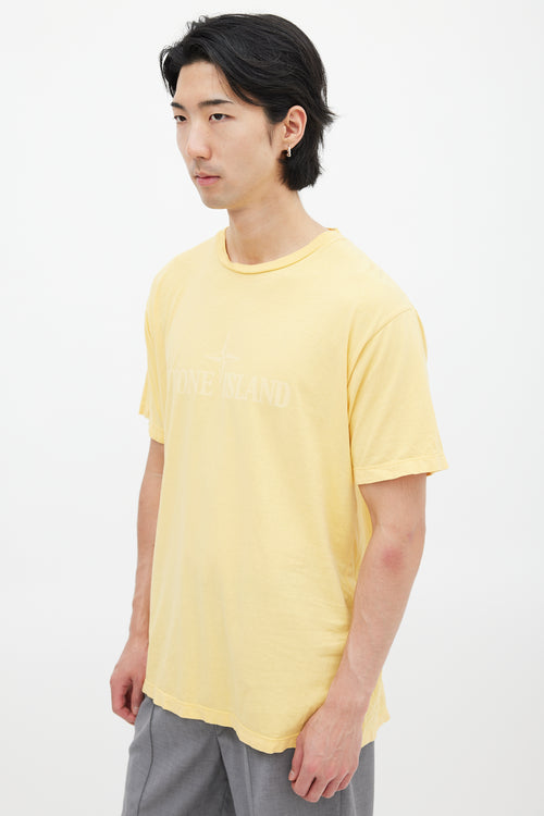 Stone Island Yellow Logo T-Shirt