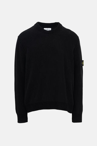 Stone Island Ribbed Chenille Logo Sweater