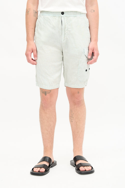Stone Island Linen Cargo Bermuda Shorts