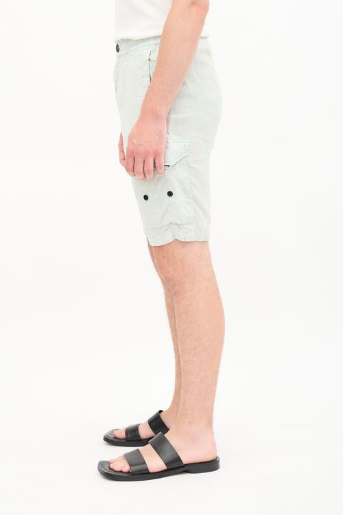 Stone Island Linen Cargo Bermuda Shorts