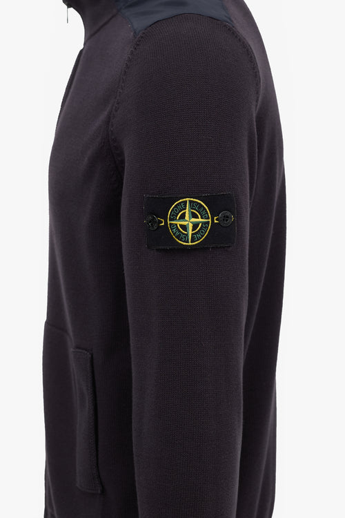 Stone Island Logo Zip Cardigan