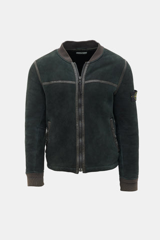 Stone Island Shearling Bomber Jacket