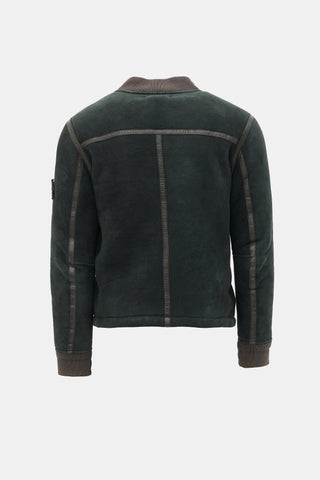 Stone Island Shearling Bomber Jacket