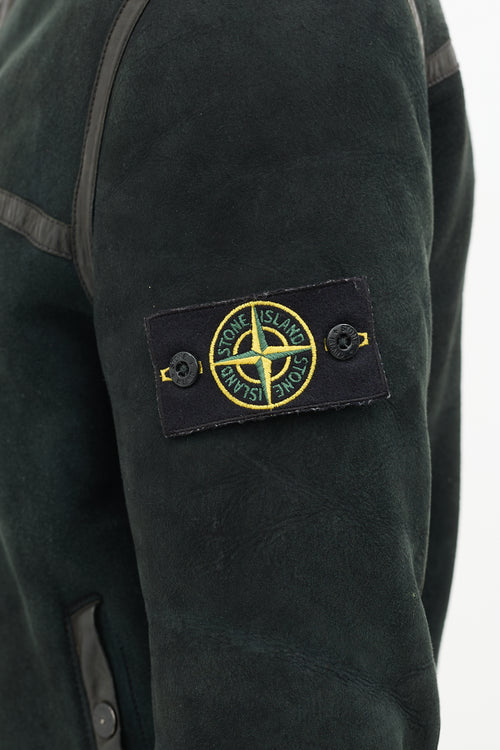 Stone Island Shearling Bomber Jacket