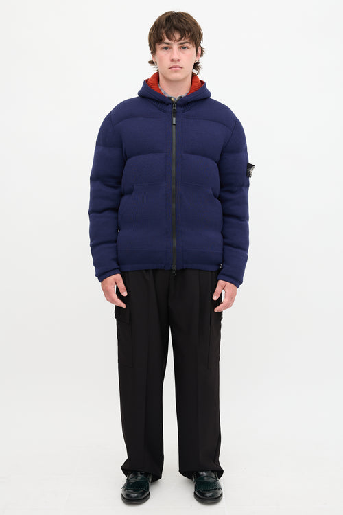 Stone Island Wool Knit Down Jacket