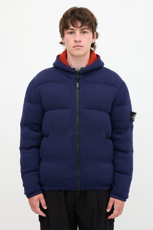 Stone Island Wool Knit Down Jacket