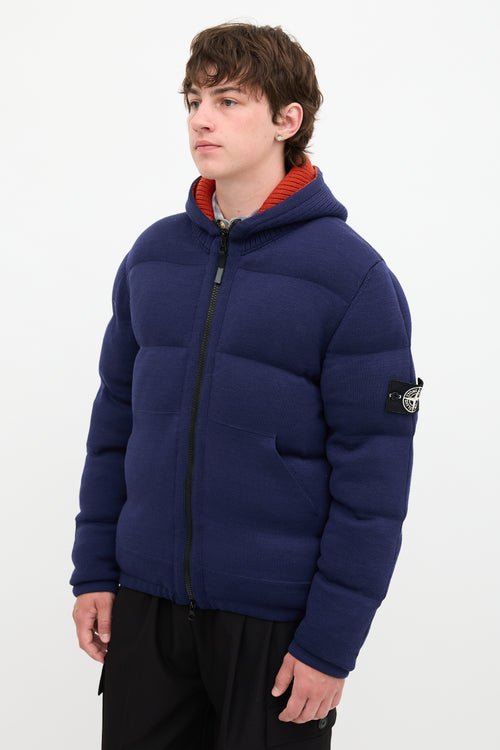 Stone Island Wool Knit Down Jacket