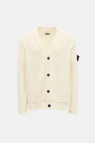 Stone Island Wool Logo Patch Cardigan