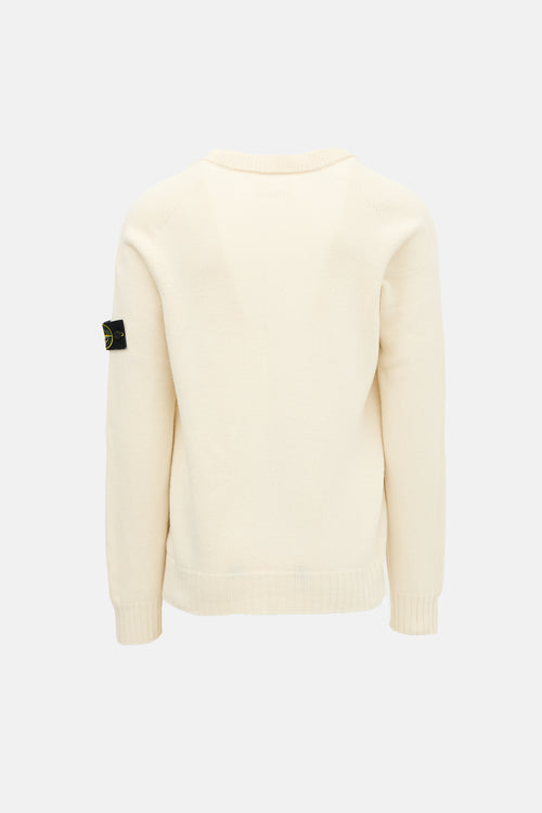 Stone Island Wool Logo Patch Cardigan