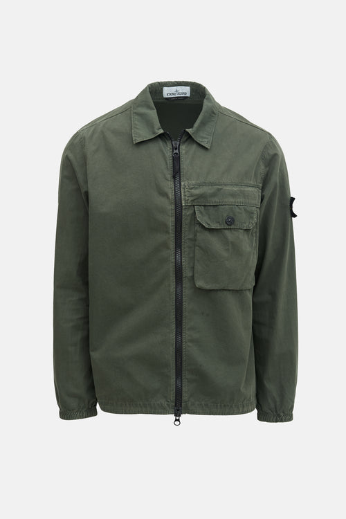 Stone Island Zip Up Shirt