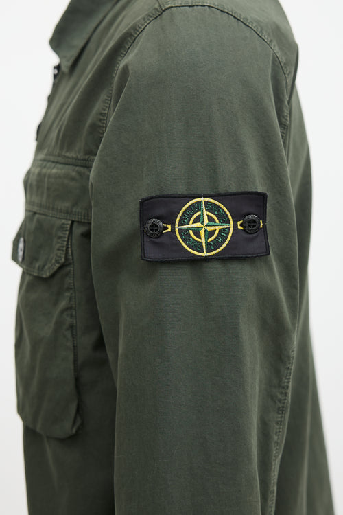 Stone Island Zip Up Shirt