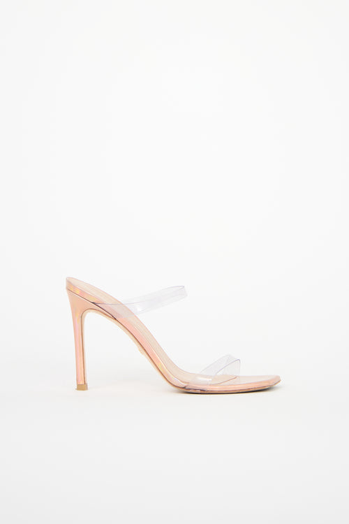 Stuart Weitzman Iridescent Leather Aleena Sandal