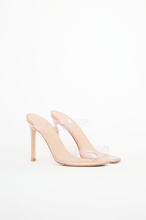 Stuart Weitzman Iridescent Leather Aleena Sandal