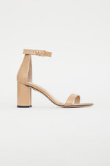Stuart Weitzman Beige Patent Leather Sandal
