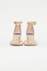 Stuart Weitzman Beige Patent Leather Sandal