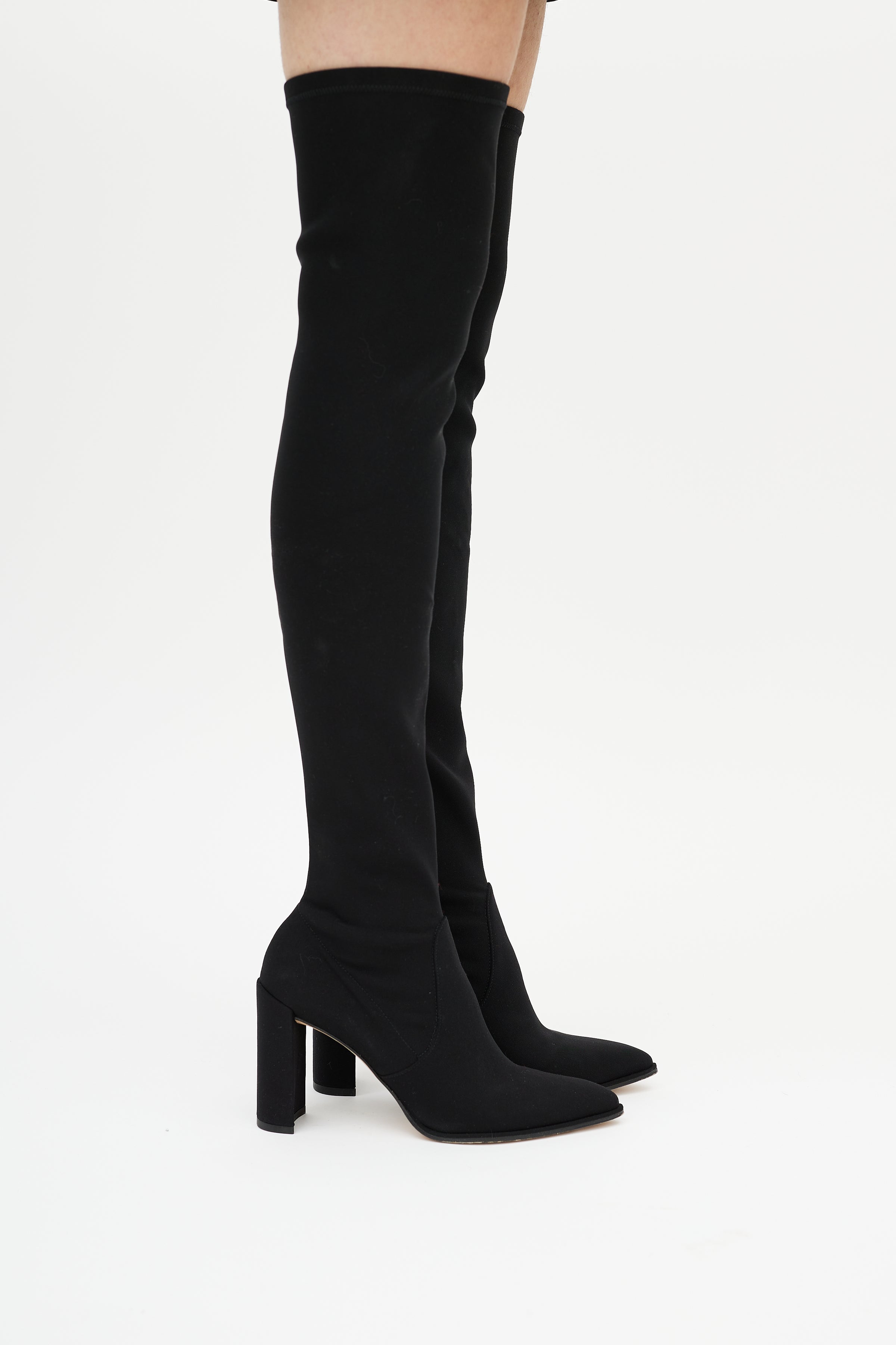 Stuart weitzman grey knee high outlet boots