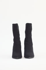 Stuart Weitzman Black Nylon Sock Boot