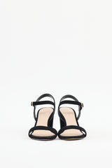 Stuart Weitzman Black Suede Tibby Sandal