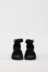 Stuart Weitzman Black Suede Sohogal Sandal
