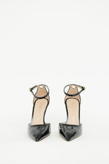 Stuart Weitzman Black Patent Pointed Toe Pump