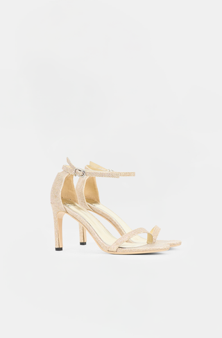 Stuart Weitzman Glitter Nudist II Sandal