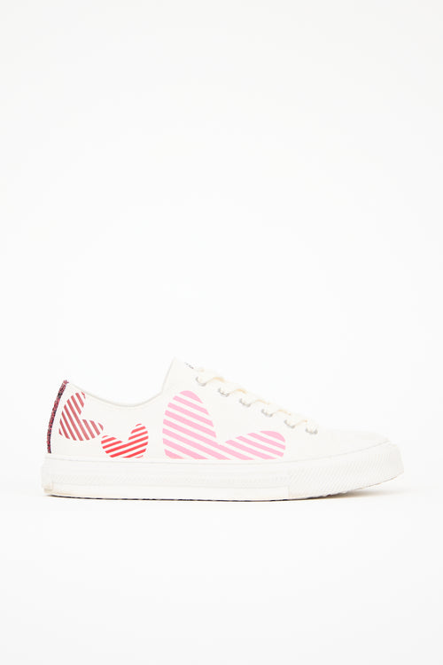 Stuart Weitzman Canvas Ollie Heart Sneaker