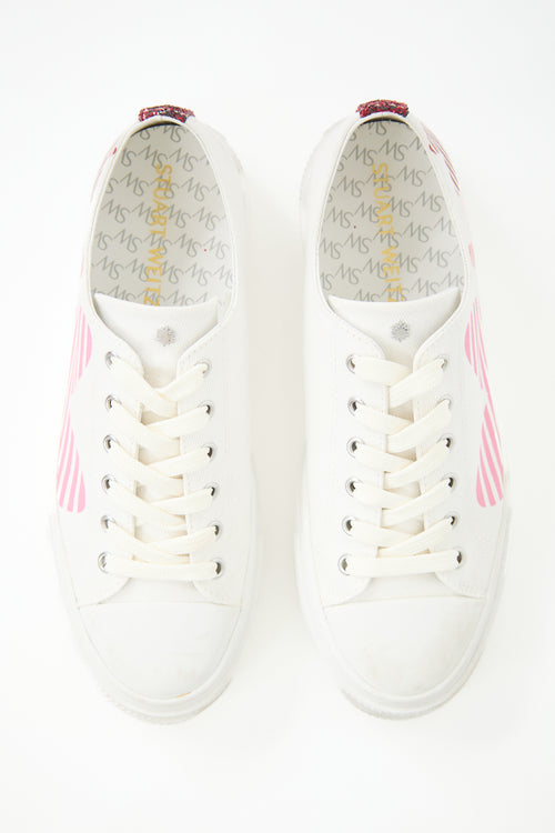 Stuart Weitzman Canvas Ollie Heart Sneaker