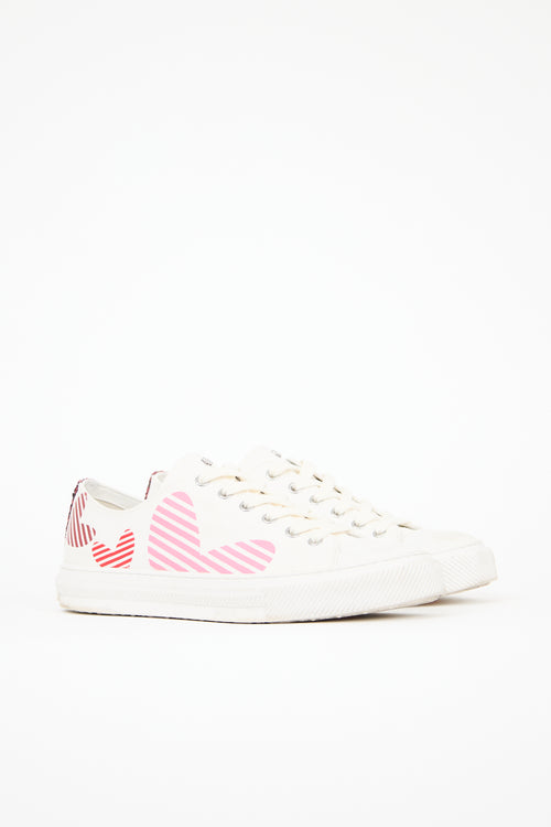 Stuart Weitzman Canvas Ollie Heart Sneaker