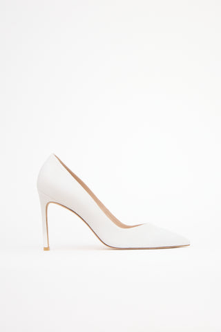 Stuart Weitzman Leather Pointed Pump
