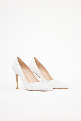 Stuart Weitzman Leather Pointed Pump