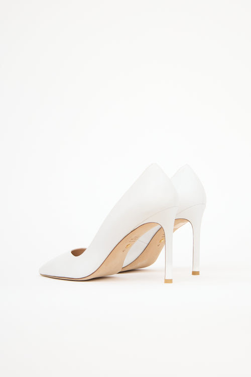 Stuart Weitzman Leather Pointed Pump
